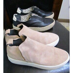 bundle of 2 Dolce Vita Women’s Tan Ankle Booties And Black Zip Shoes Size 6 NEW